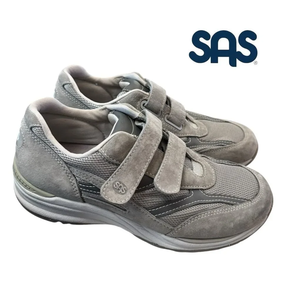 SAS JV Mesh EZ Strap Men's Gray Shoes Sneakers 9